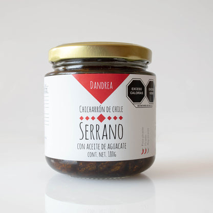 Chicharrón de Chile Serrano con Aceite de Aguacate