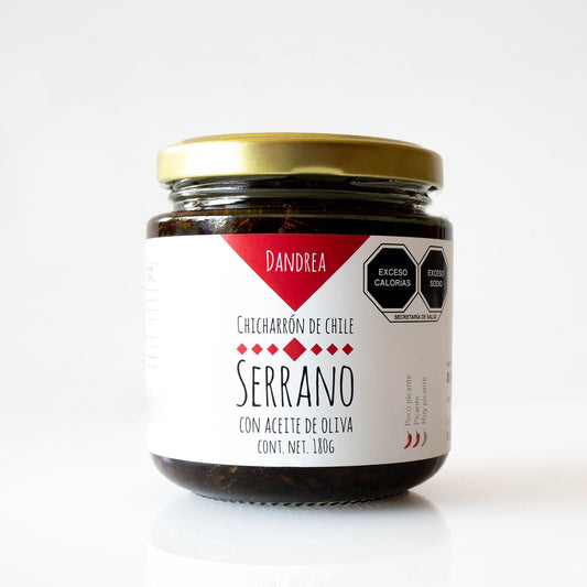 Chicharrón de Chile Serrano con Aceite de Oliva