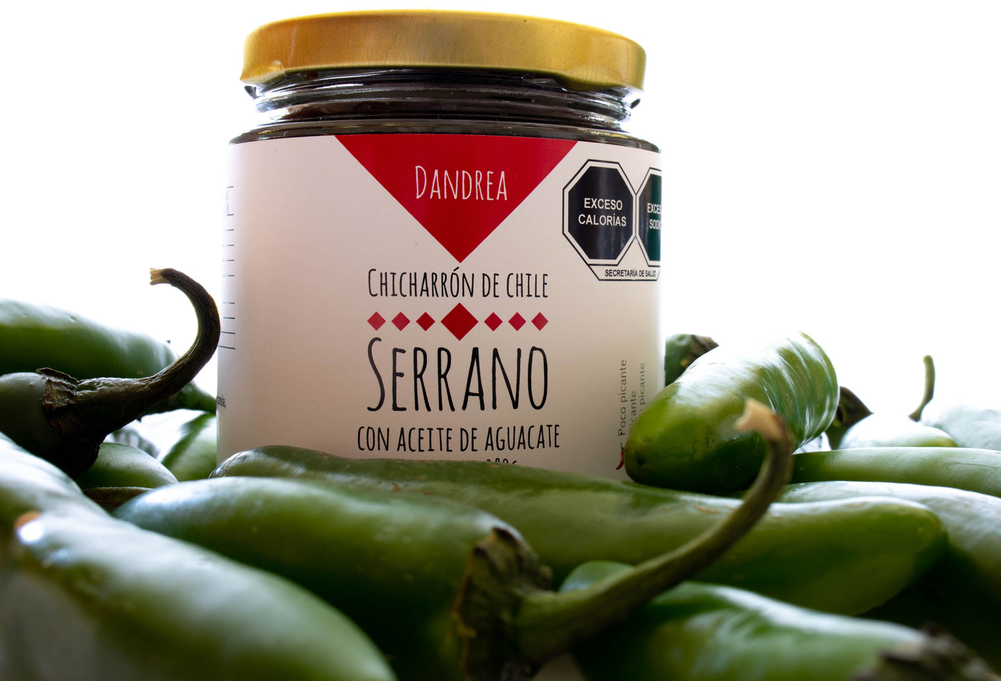 Chicharrón de Chile Serrano con Aceite de Aguacate